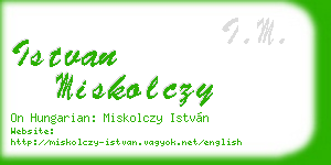 istvan miskolczy business card