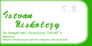 istvan miskolczy business card